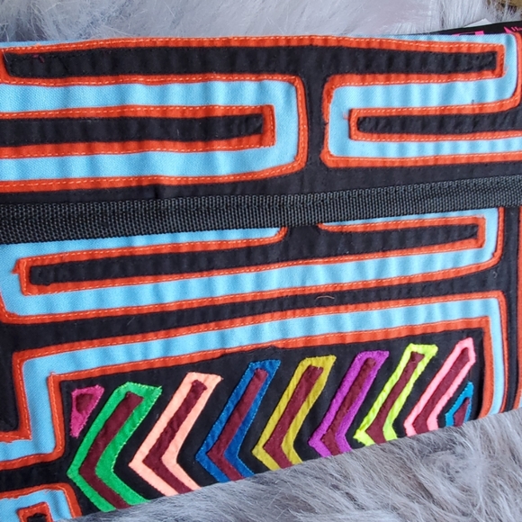 Envelop Clutch / Mola / Boho/ Etnic artisanal - Picture 3 of 8